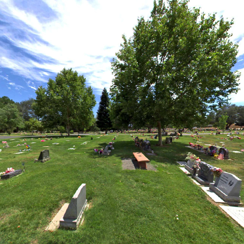 Image of ground markers at Sylvan Cemetery.