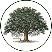 Sylvan Cemetery Logo with green tree.